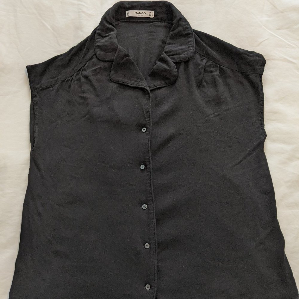 Mango Basics Sleeveless Button Down - image 1